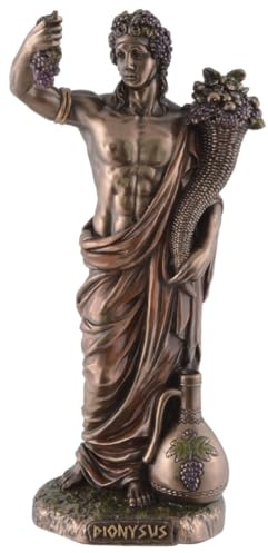 VOGLER Joh. Vogler GmbH Bronzierte Dionysos Statue Griechischer Gott des Weines und der Fruchtbarkeit