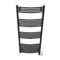NRG Prefilled Curved Electric Heated Towel Rail Radiator Black Thermostatic Bathroom Warmer with Touch Screen Display 1600x600mm - 800W