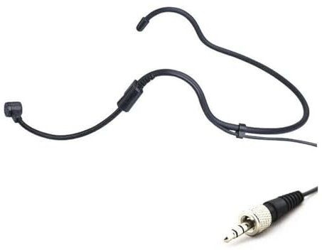 Headset Headworn Black Microphone Double Over Ear Earset Mic for Sennheiser Wireless System Bodypack Transmitter with 3.5mm Female Screw Plug