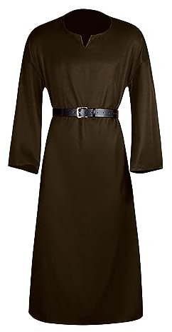 Herren Mittelalter Tunika Karneval Cospaly Waffenrock Halloween Tempelritter Mittelalter Renaissance Ritter Tunika Wikinger Krieger Halloween-Kostüm Ohne Gürtel Karnevalsparty