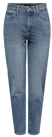 ONLY Female Straight-Fit Jeans ONLEMILY Hohe Taille Gerade geschnitten Knöchellang Jeans