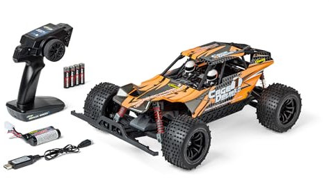 Carson 500404278 1:10 FE Cage Devil 3.0 2.4G 100% RTR - Ferngesteuertes Auto, Offroad Truggy, inkl. Batterien und Fernsteuerung, Truggy, Orange