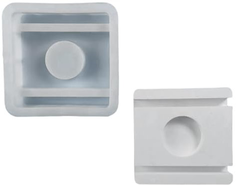 ALEFBET Silikonformen Gießformen, Silikonform Kerzenhalter DIY Kombination Silikon Gießform Kerzenhalter, Gipsformen zum Gießen (Sockel-Quadrat B)