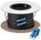 Threlaco Cavo Internet in fibra ottica corazzato da esterno a Lc 9/125um Lc Single Mode Duplex cavo Internet da 150 m, compatibile con OS1/OS2, basso attrito LSZH, nero