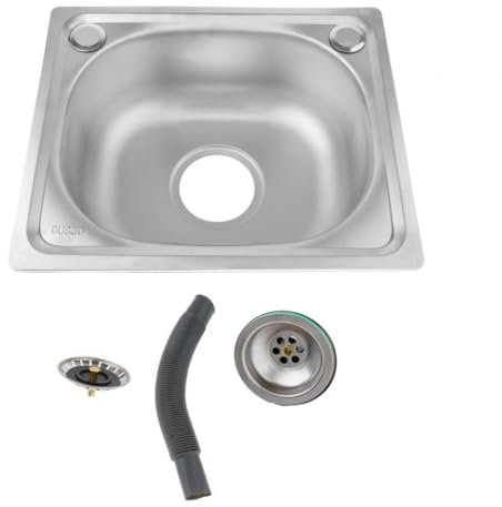 Fenteer Set Lavello Da Cucina a Incasso, Lavello Da Cucina per Bagno, Ristorante, Toilette