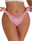 FULLJOYLOVE Femmes sous-vêtements Sexy Tongs Dentelle Floral Hipster Extensible pour Dames Culottes Bikini Taille Moyenne Rose