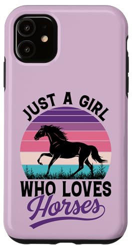 Just a Girl Who Loves Horses Equestrian Riding Cute Horse Case for iPhone 11