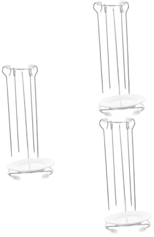 CIYODO 3 Set griglia barbecue in acciaio inox spiedino alla griglia server per spiedini Rack per arrosticini Spiedo da barbecue supporto per spiedini Appendi spiedini Acciaio inossidabile
