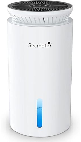 Dehumidifier, Upgraded Dehumidifiers for Home 2l (800 Sq.ft), Ultra Quiet Dehumidifier with Double Semiconductor, 7 Colors Light for Basements Bedroom Closet Bathroom (White)