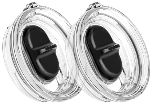 Snowfall Schraubverschluss-Deckel, exklusive Passform für Yeti Rambler Reisebecher, starker Ersatz, auslaufsicher und strohfreundlich, nicht kompatibel mit Yeti oder anderen Trinkgläsern (2 Stück, 590