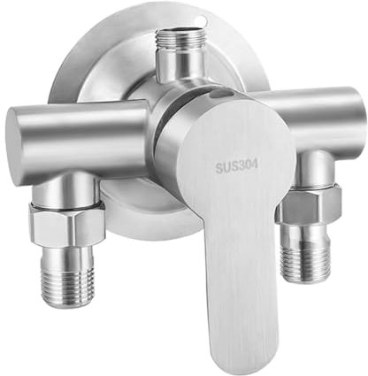 Laroal Rubinetto per Doccia Moderno a Parete, rubinetti per Doccia con valvola di Controllo, Rubinetto per Doccia in Acciaio Inox, Miscelatore per Acqua Calda e Fredda a Parete