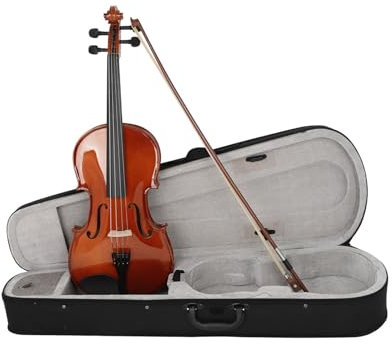 DOUDINGMAO Viola de abeto pulido a mano con arcos y funda de transporte, viola profesional 4/4 para práctica y actuaciones