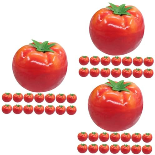 TOPBATHY 3sets Artificial Tomato Farmhouse Vegetable Decoration Tomatoes Fruit Basket Food Decoration Plant Artificial Foods Photo Props Plants Artificial Fruit for Display Liquid 15pcs*3