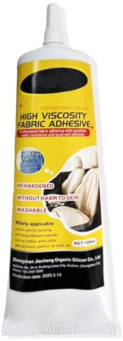 Leogony 100ml Fabric Glue for Clothes, Washable Material Glue for Textile Felt and Badges