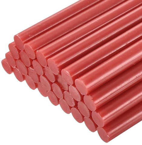 QUARKZMAN 30Pz Stick Colla a Caldo Dimensioni Standard per Pistola 11mm x 200mm Colla a Caldo Bastoncini Ricariche Grandi e Molto Adesivi, Rosso