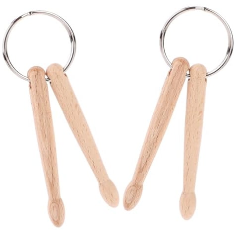 FRCOLOR 2pièces Porte-clés Baguette Bois Robuste Et Décoratif Pour Femme Avec Tambour Pratique à Transporter