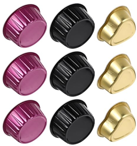 SOIMISS 6pcs Aluminum Foil Wax Melting Bowls Set for Hair Removal, Round Wax Melt Pots with 80g and 60g Capacity, Home Waxing Accessory for Body Hair Removal