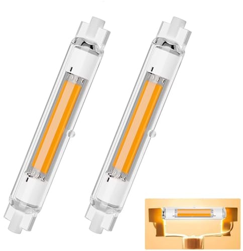 Dvnoua R7S LED 118mm Dimmbar 30W, Warmweiß 3000K, R7S LED 118mm Lampen Ersatz für 300W Halogen Leuchtmittel, 3000LM Kein Flackern, 360°Abstrahlwinkel, Beleuchtung für Zuhause, 2PCS