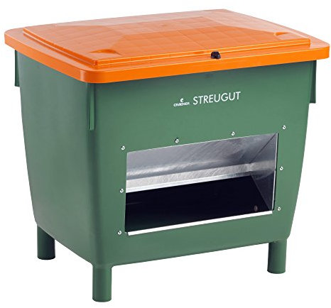 Streugutbehälter 400 L, mit Entnahmerutsche