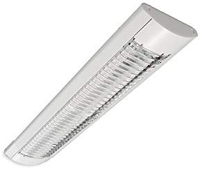 Lampenlux Rasterleuchte Raff G13 Deckenleuchte warmweiß 3000K (weiß, 73 cm)