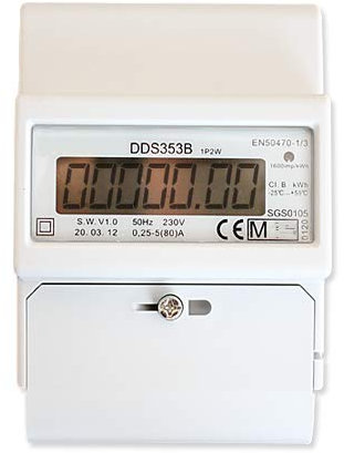 OCS.tec Digitaler MID-Wechselstromzähler Stromzähler Zwischenzähler DIN-Hutschine 220/230V RS485-Modbus & S0-Schnittstelle kWh MID-geeicht ZW4