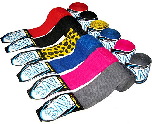 BAY® 3D Carbon Look Boxbandagen Leopard gelb 2,5 m …