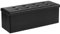 SONGMICS Storage Ottoman, Foldable Small Ottoman Foot Rest, 38 x 110 x 38 cm, Cube Ottoman with Storage, Load up to 300 kg, for Living Room, Bedroom, Entryway, Ink Black LSF89BK