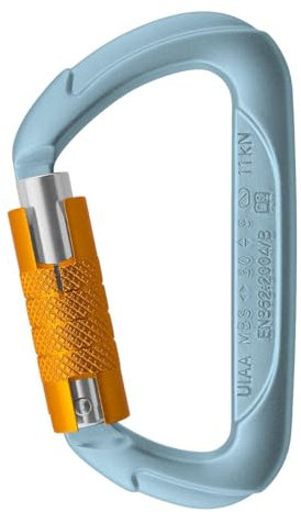 ALIENS D Connector Karabiner Alu, Farbe:blau/orange, Größe:TriLock