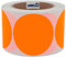 Markierungspunkte neonorange - Ø 75 mm - 500 bunte Klebepunkte auf 1 Rolle(n), 40 mm Kern, Papier, Inventuretiketten selbstklebend