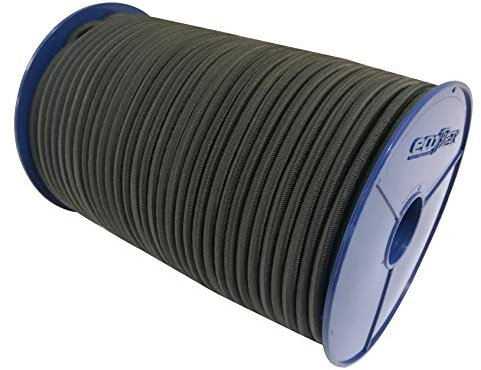 50m Expanderseil 8mm Gummiseil in Olivgrün Gummikordel Expanderseil 10m - 100m für Plane LKW Netze Zelte Abdeckungen