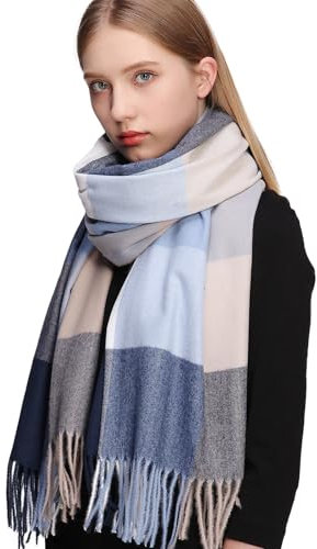 RIIQIICHY Schal Damen kariert Winter Pashmina Damenschal Winterschal Kuschelig Geschenke für Frauen Weihnachten
