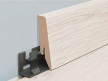 Plinthe stratifié Castello Classic - Hauteur : 58 mm - Profondeur : 19 mm - Matériau : MDF avec film décoratif - Vous achetez 1 pièce de 260 cm de longueur - (plinthe de 260 cm, style nostalgique)