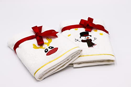 Lex's Linens Weihnachts-Handtücher/Küchentücher (Rudolph & Schneemann, 2)