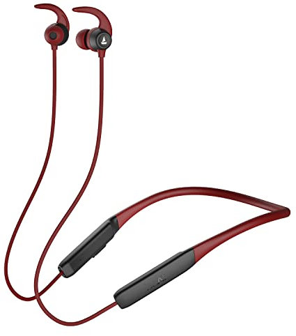 boAt Rockerz 255 Neo Bluetooth Wireless in Ear Earphones with Mic with Enx- Tech, Smart Magnetic Buds, ASAP- Charge, Upto 25 Hours Playback, 12MM Drivers, Beast Mode, Dual Pairing (Maroon Madness)