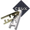 Hanayama and Crux Cast Keyhole Puzzle - Level 4 of 6 - Fairly Hard - Includes Crux Sticker
