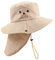 Carnavalife Sonnenhut mit Nackenschutz für Herren, Damen, Fischerhut, atmungsaktiv und faltbar, Mütze mit Ohrenschützern für Camping und Gang, Unisex, Einheitsgröße, beige, One size