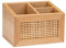 WENKO Badbox Allegre, dekorative Box mit 3 praktischen Fächern im trendigen Boho-Style aus hochwertigem Bambus und Rattan, zur Aufbewahrung von Bad- oder Schminkutensilien, 12 x 8,5 x 9 cm, Natur