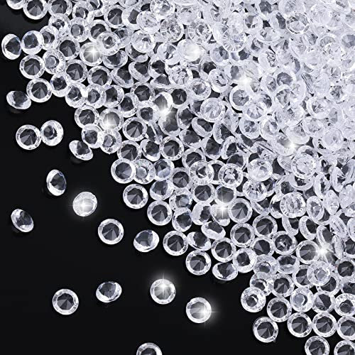 Prasacco Lot de 2 000 cristaux transparents pour table de mariage, 4,5 mm, perles en acrylique pour vases, centres de table, décorations de mariage