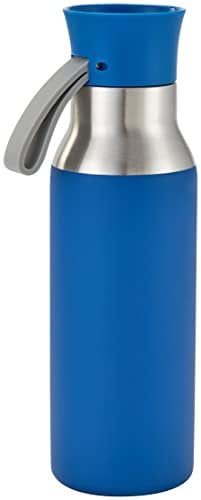 Judge Essentials Reusable Blue Water Bottle, 500ml, Stainless Steel, 100% Leakproof, Drinks Flask for Hot and Cold Drinks