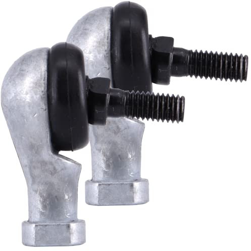 [2 Stück] Winkelgelenk M6 Beweglich Gelenkkopf Gelenkkopflager Mit Gewindezapfen M6x1,0 Rechtsgewinde Gewindestangenkopf 90° Kugellager Gelenklager Stahl verzinkt