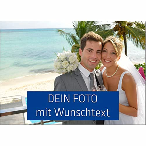 INDIGOS UG - Aufkleber - 40x30 cm - selbst gestalten - mit Wunschtext und Foto bedrucken - Fotoaufkleber - Spruch - Design Deko Geschenkidee individuell personalisiert