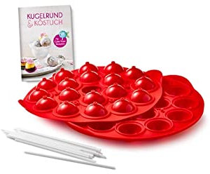 Betty Bossi Kugel-Backform Cake-Pops Silikon Hitzebeständig Rot Backform