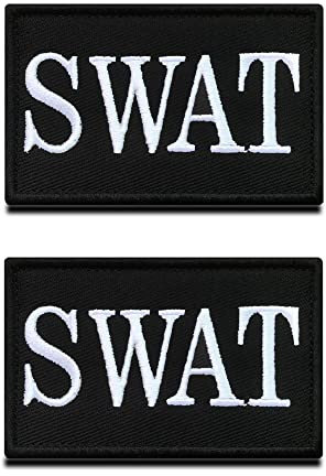 Zcketo SWAT Special Weapons and Tactics Police Military Embroidered Applique Hook & Loop SWAT Police Emblem Patch for Attach to Clothes Jackets Jean Hat Vest Dogs Harness Collect