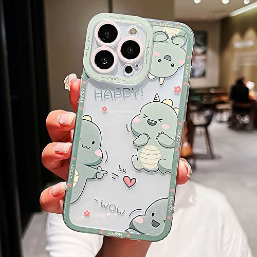 Lackierte transparente TPU-Hülle, kompatibel mit iPhone 11, Dinosaurier
