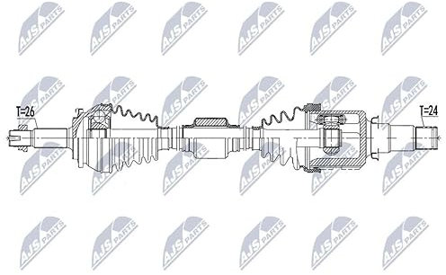 NTY Albero motore/Semiasse NPW-TY-157 anteriori dx per CT (ZWA10_) 975mm