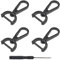SAFYY Karabinerhaken mit Drehgelenk, abnehmbarer Karabinerhaken mit Schraubstange, 3,8 cm D-Ring, drehbarer Karabinerverschluss mit Schraubendreher für Schlüsselband, Tasche, Leder, Handwerk,