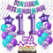 Deko 11. Geburtstag Mädchen, Luftballons 11 Geburtstag deko Mädchen lila, Geburtstagsdeko 11 Jahre Mädchen Dekoration, Ballon 11. Geburtstag Mädchen lila Tortendeko 11. Geburtstag deko Mädchen