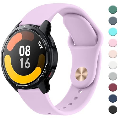 Bracelet pour Xiaomi Watch S1 Active/Watch S3, large 22 mm bracelets en silicone compatible avec Xiaomi Mi Watch S1/Xiaomi Watch S3 Femme Homme