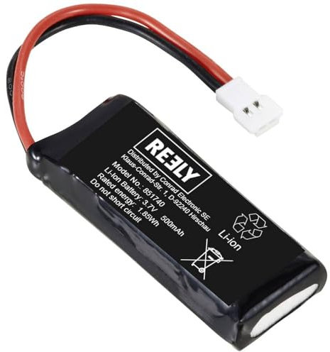 Reely Pack de Batterie (LiIon) 3.7 V 500 mAh Nombre de cellules: 1 Softcase cosse Plate mâle
