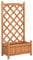 vidaXL Jardinière avec Treillis, Lit Surélevé, Bac à Fleurs, Pot de Plantes, Boîte à Fleurs Jardin Patio Terrasse, Marron Bois Massif de Sapin